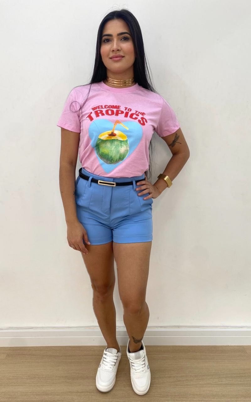 t shirt tropics rosa