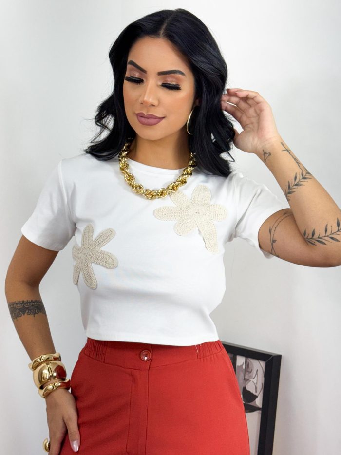 t shirt cropped cecília preto