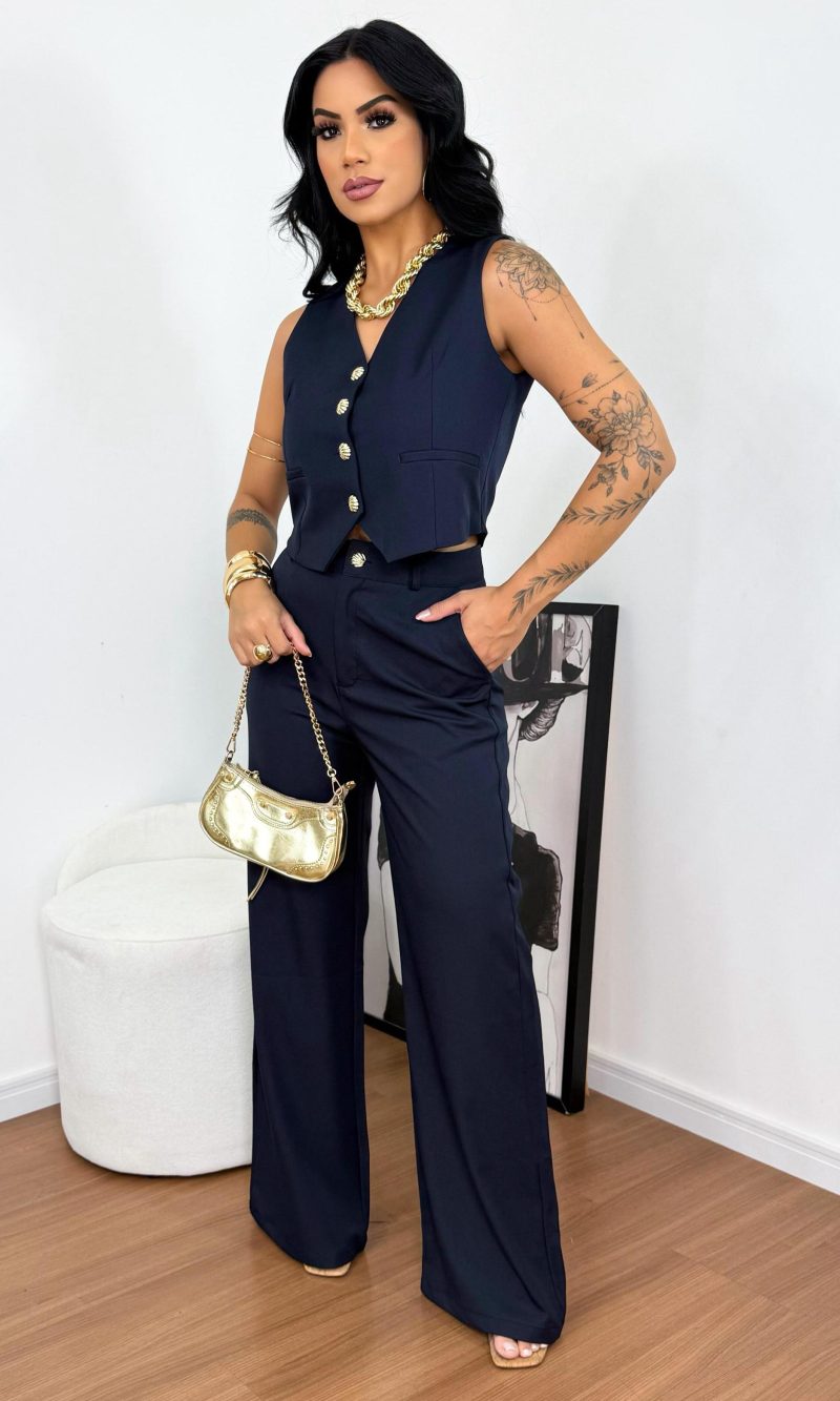 conjunto alfaiataria ariel azul