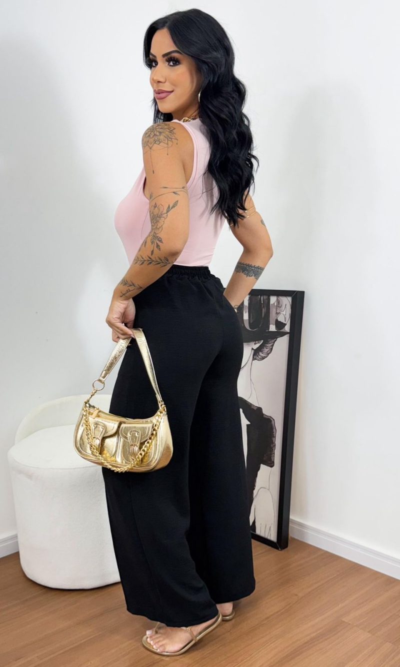 calça pantalona malu preta calça pantalona malu preta