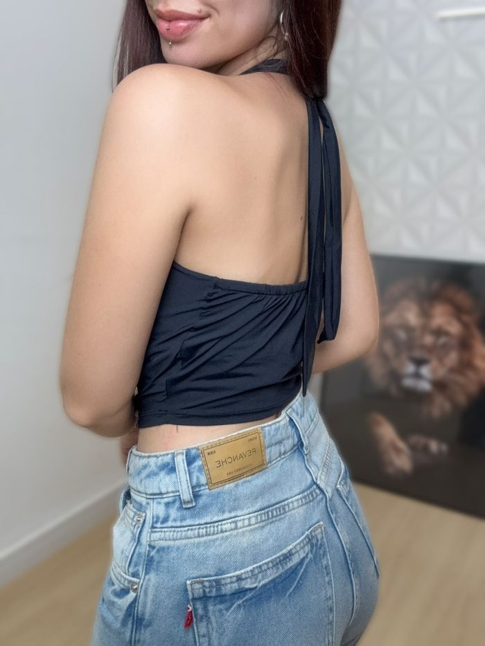 top cropped cléo azul top cropped cléo azul