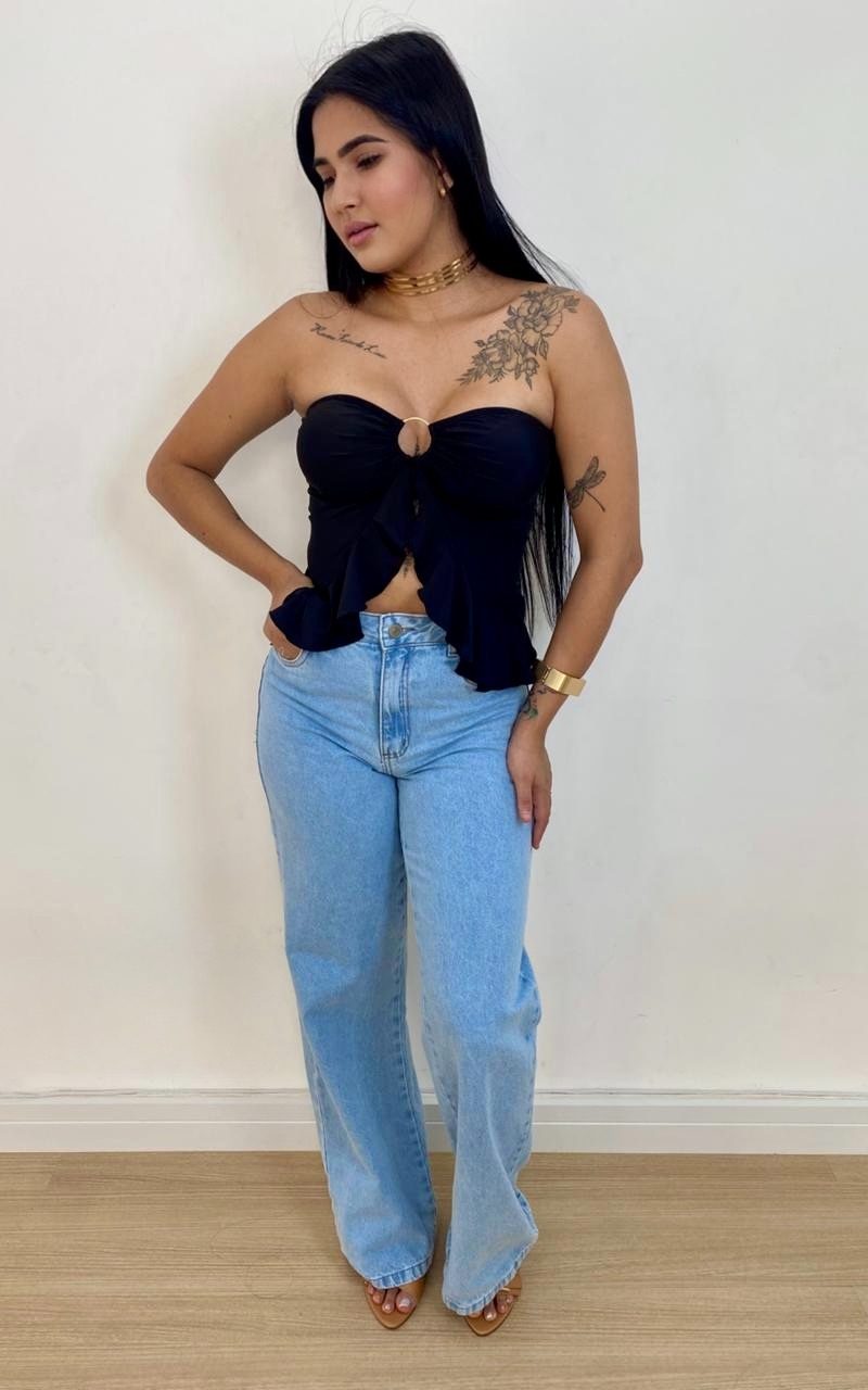 top cropped bruna rosa