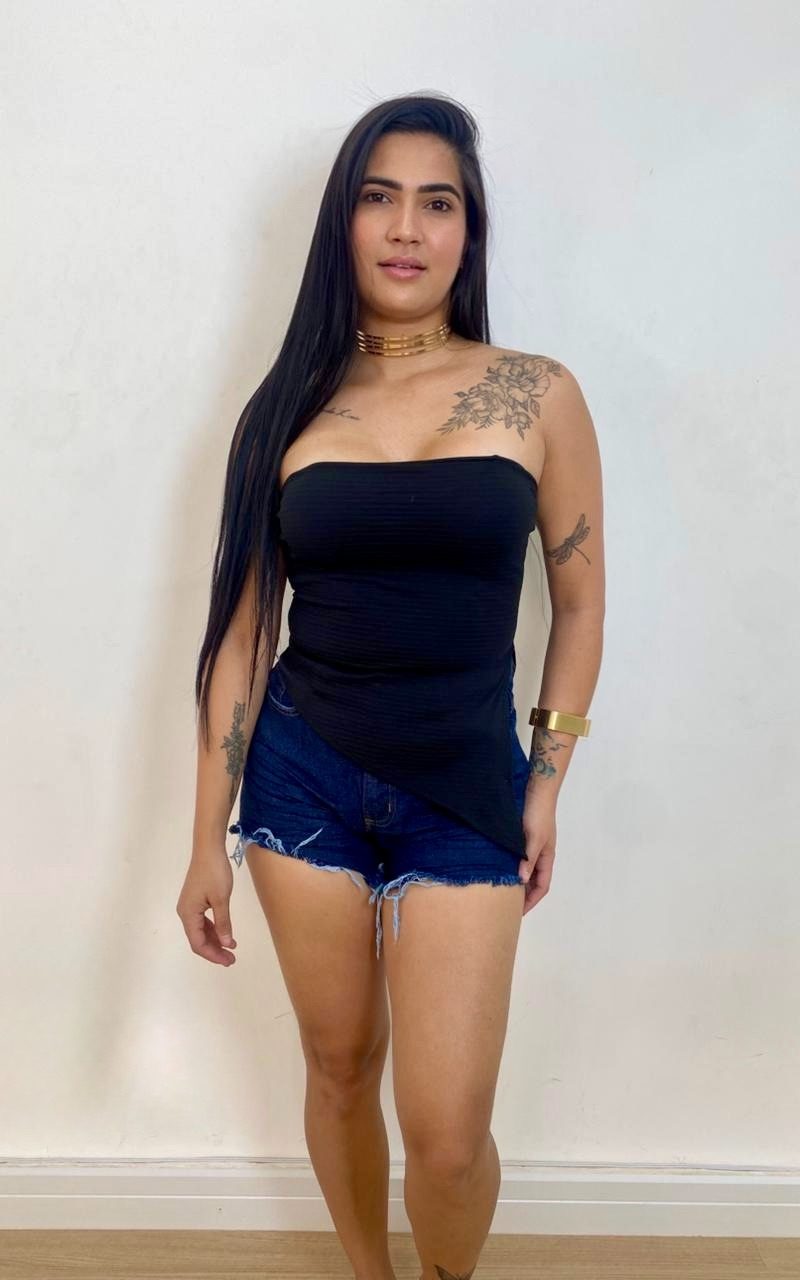 top cropped mila preto