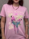 t shirt arara rosa